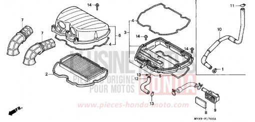 FILTRE A AIR CBR600FP de 1993